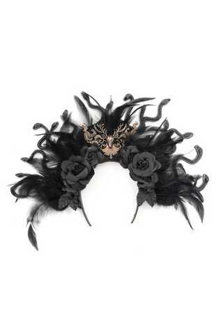 Medusa headpiece on a white background