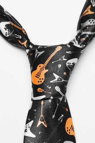 guitar printed tie