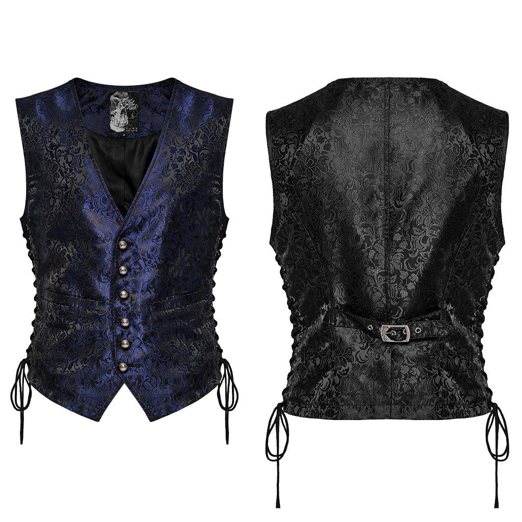 jacquard fabric gothic waistcoat