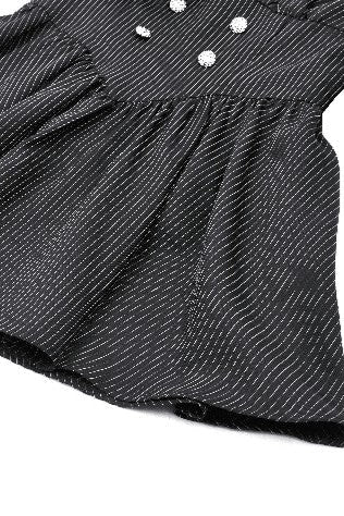 Close-up of sleeve with lace-trimmed cuff on Gothic dress