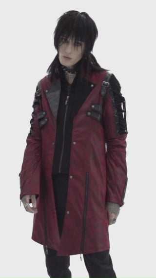 punk rave y-349 model show the red jacket in video