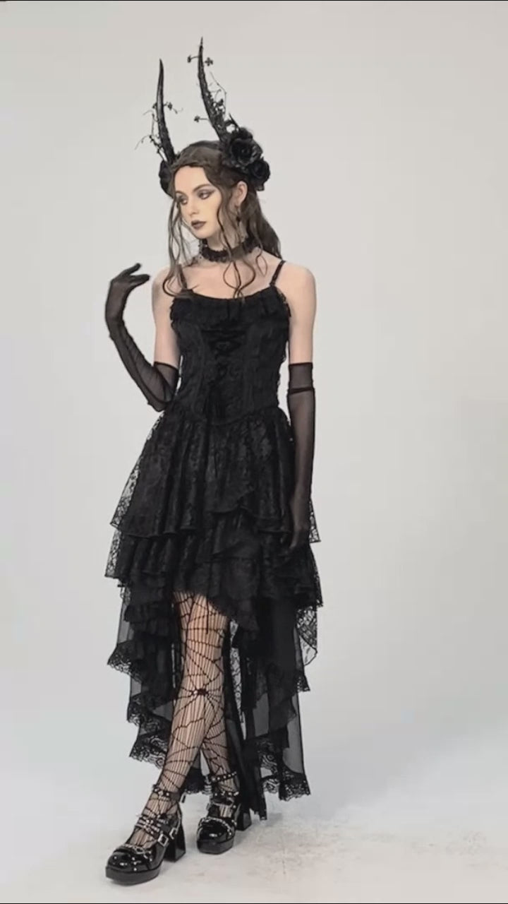 model shows dark in love dw765 dress