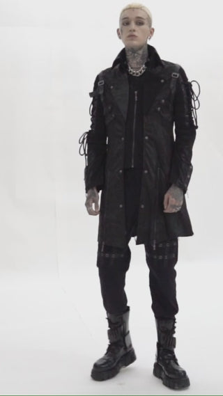punk rave y-349 black jacket for male video showdown