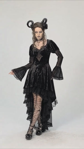 Spiderweb Pattern High-Low Dress video preview