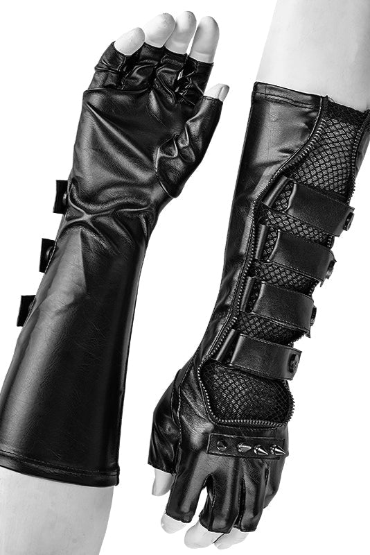 punk rave s-214 men fingerless gloves