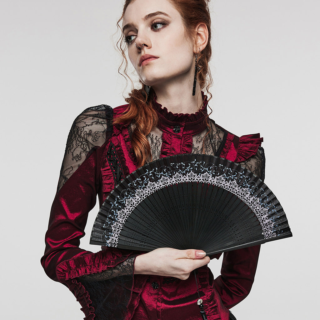 punk rave ws-574-goth-folding-fan