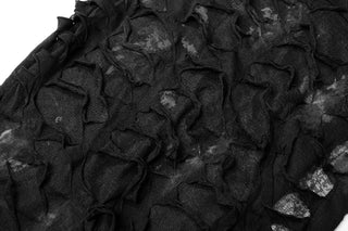 Close-up of the distressed layered fabric texture on the Punk Rave WT-438 hooded top