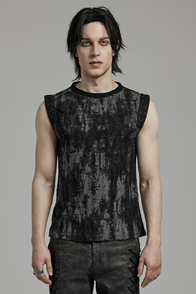 punk rave wt-887 black grey cyber shirt