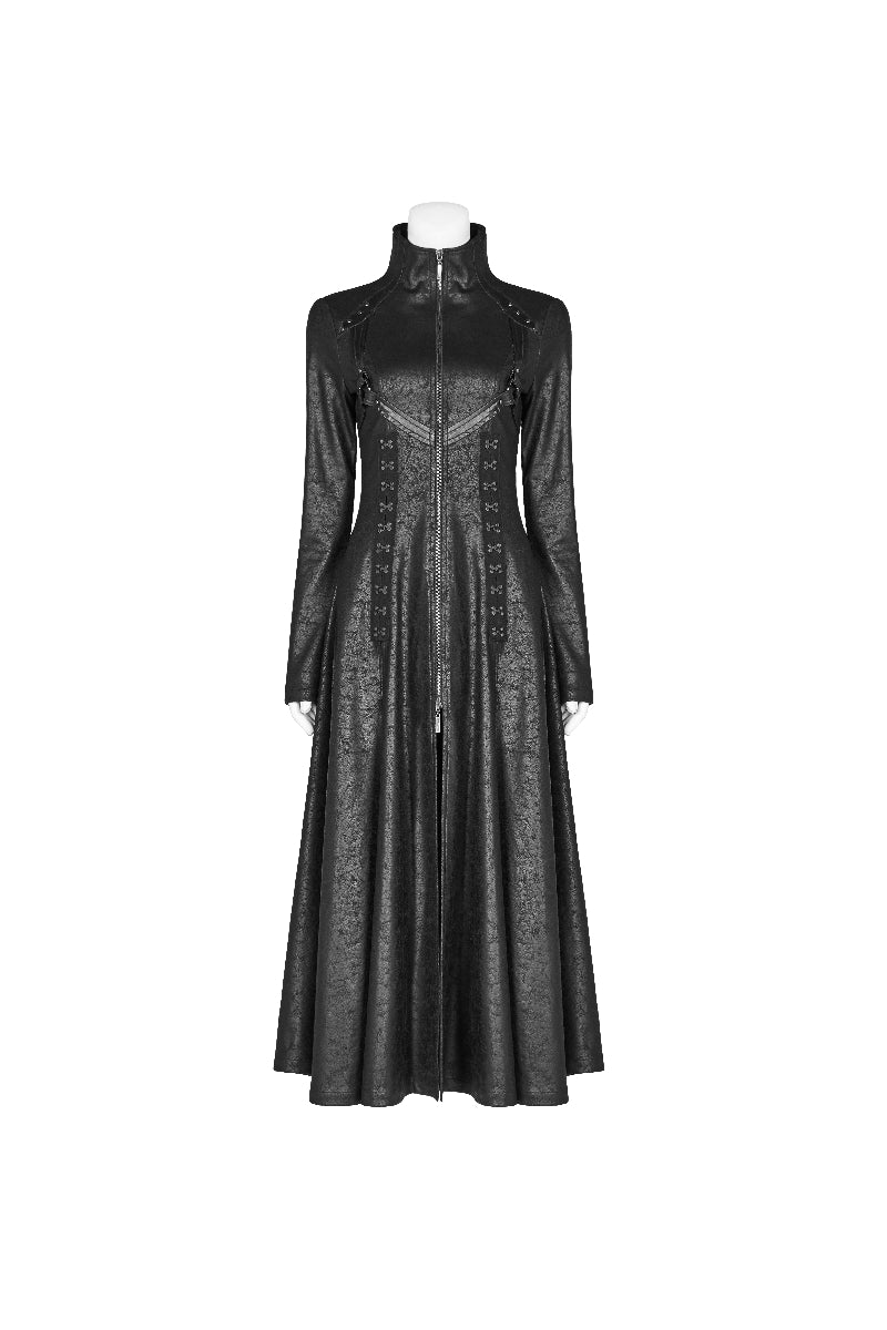punk rave wy-1065 cyber long jacket front view