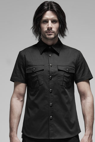 Punk Rave wy-1180 industrial gothic short sleeve shirt