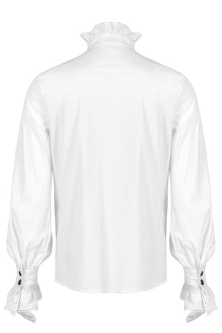 Men's white Gothic shirt back view