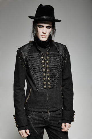 punk rave y-721 militry jacket front view