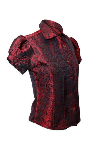 red gothic Victorian blouse