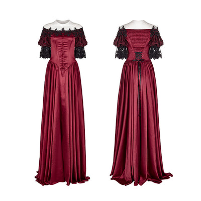 Red Romantic Gothic Dress
