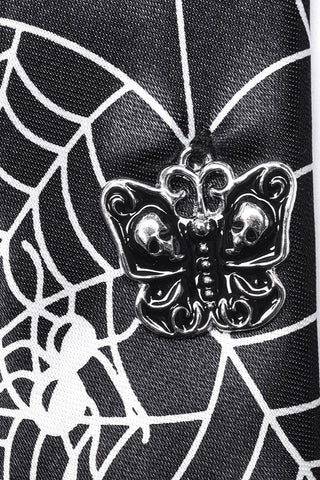 skull butterfly design on tie