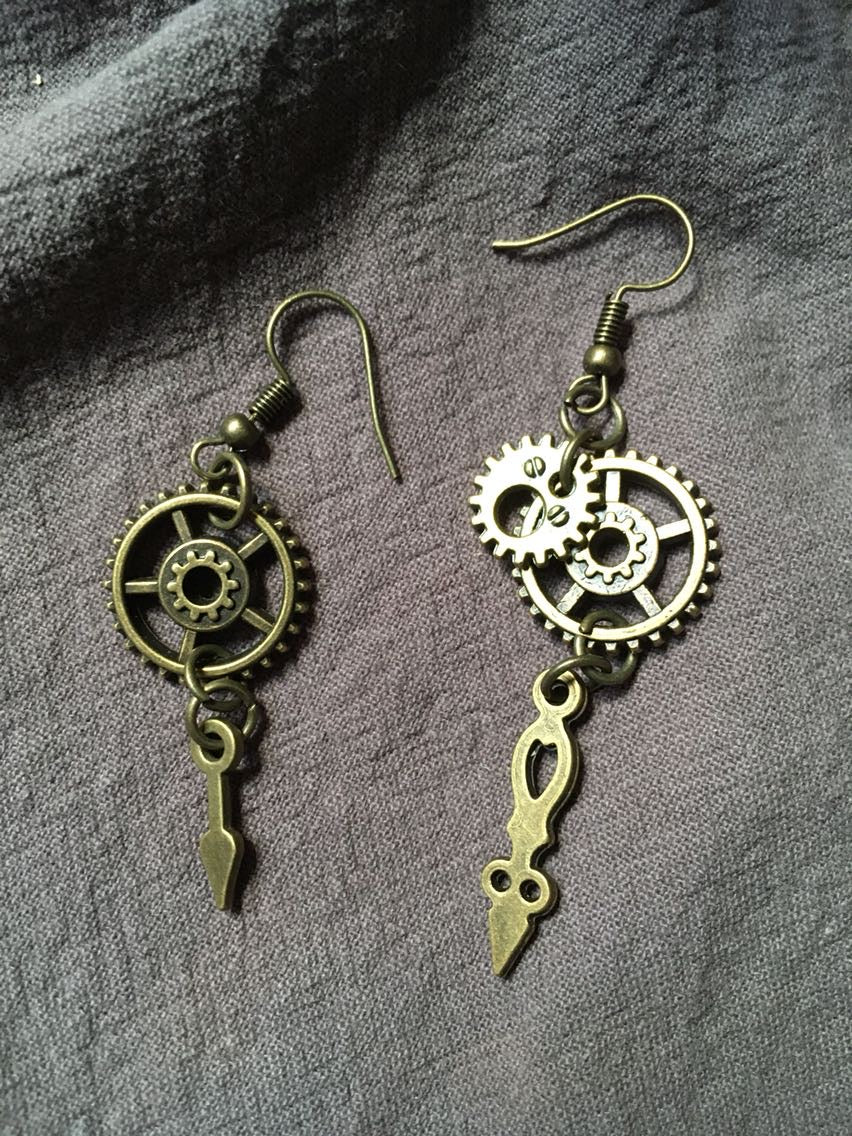 Steampunk Gear Earrings