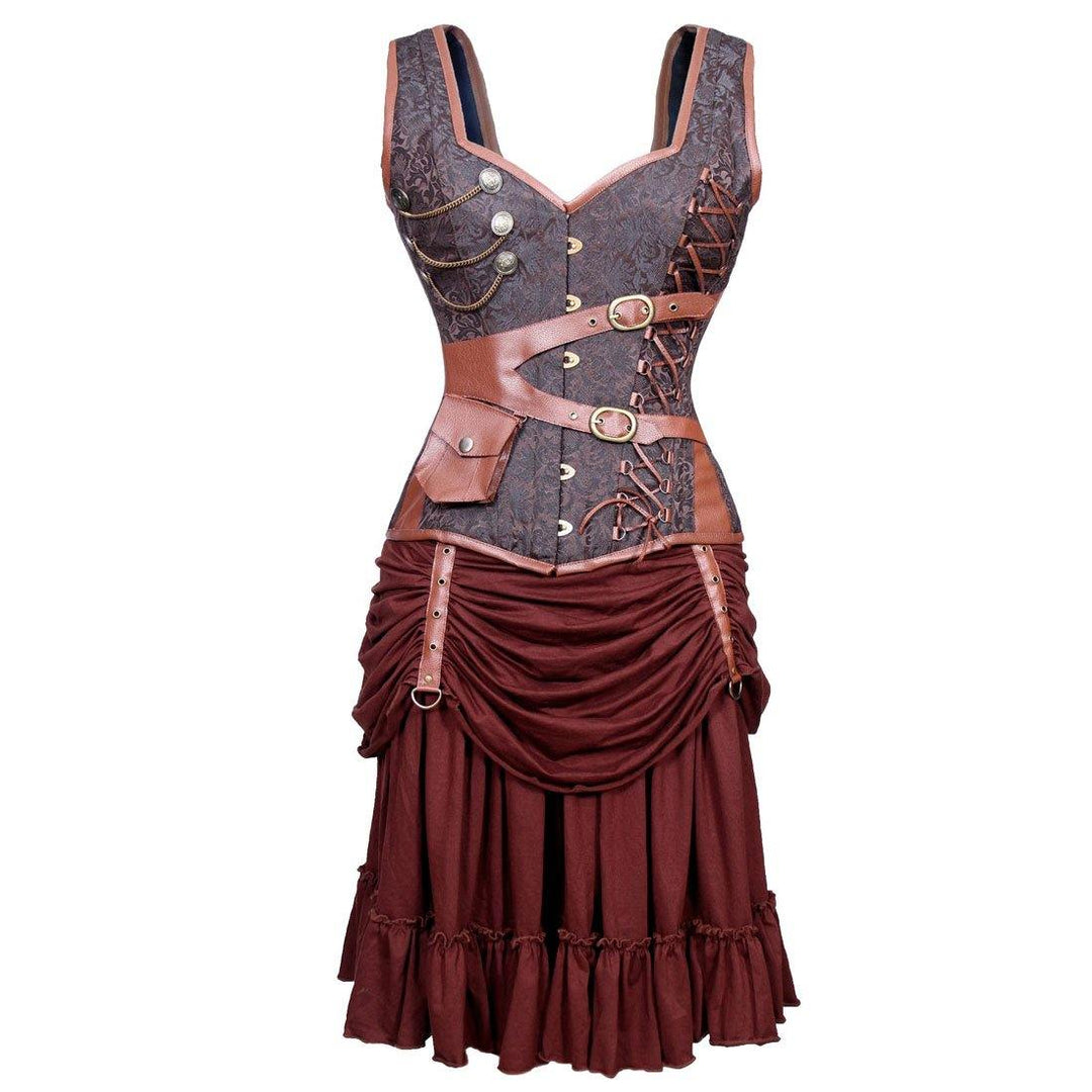 steampunk adventurer corset dress