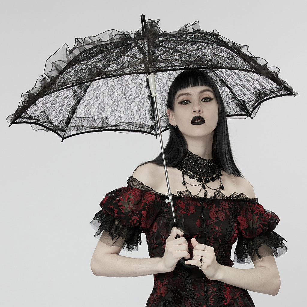 Gothic Parasol & Umbrella - Punk Rave WS-548 OtherWorld Fashion Gothic Parasol & Umbrella - Punk Rave WS-548 OtherWorld Fashion