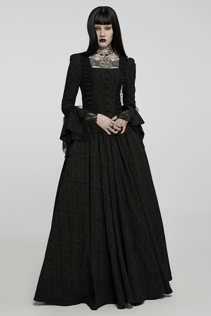 knee length dresses for ladies Goth Lace Dress L/XL main image 0