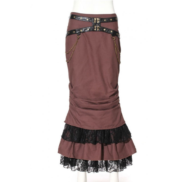 Leather & Lace Steampunk Skirt