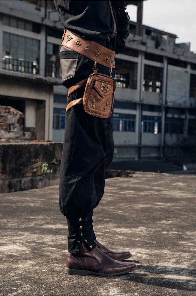 Steampunk leather bag 