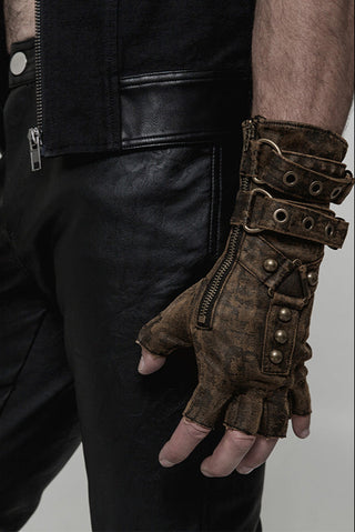 Fingerless Combat Gloves Brown