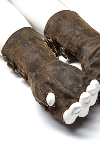 Fingerless Combat Gloves Brown