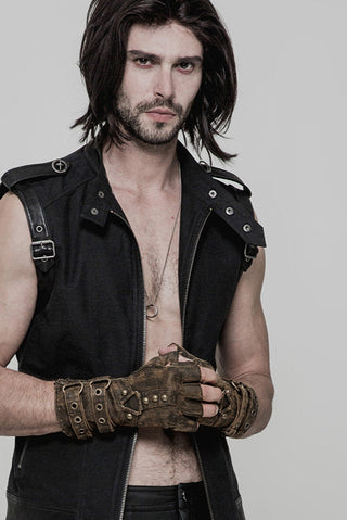 Fingerless Combat Gloves Brown
