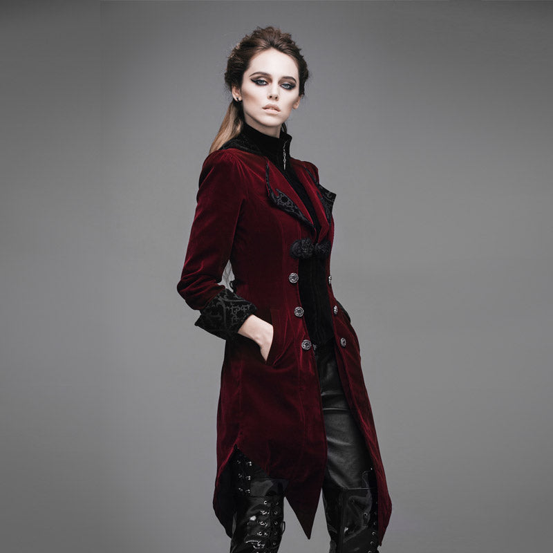 Devil Fashion Black and Red Gothic Dark Vampire Queen Style Jacket for Women  