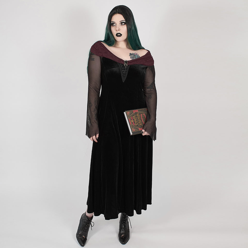 black gothic dress plus size Punk Rave Plus Size DQ-511LQF Little Naughty Witch Dress – OtherWorld Fashion