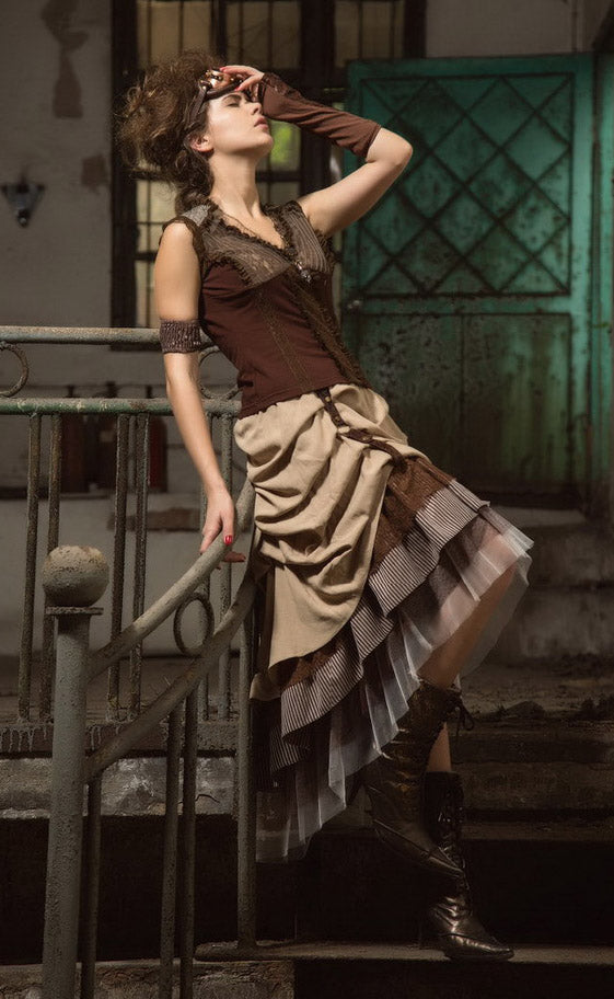 Steampunk Ruched Skirt