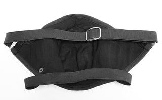 Back view of dual-strap black cyber mask