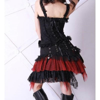 Adore Skirt and Corset Belt Set Red