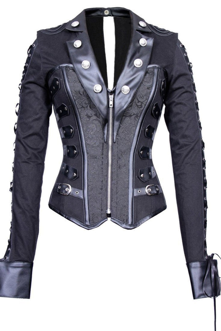 miliary corset jacket front