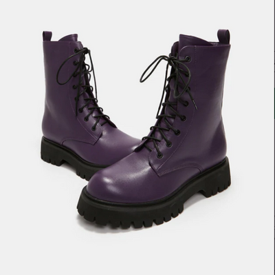 My Purple Combat Boots