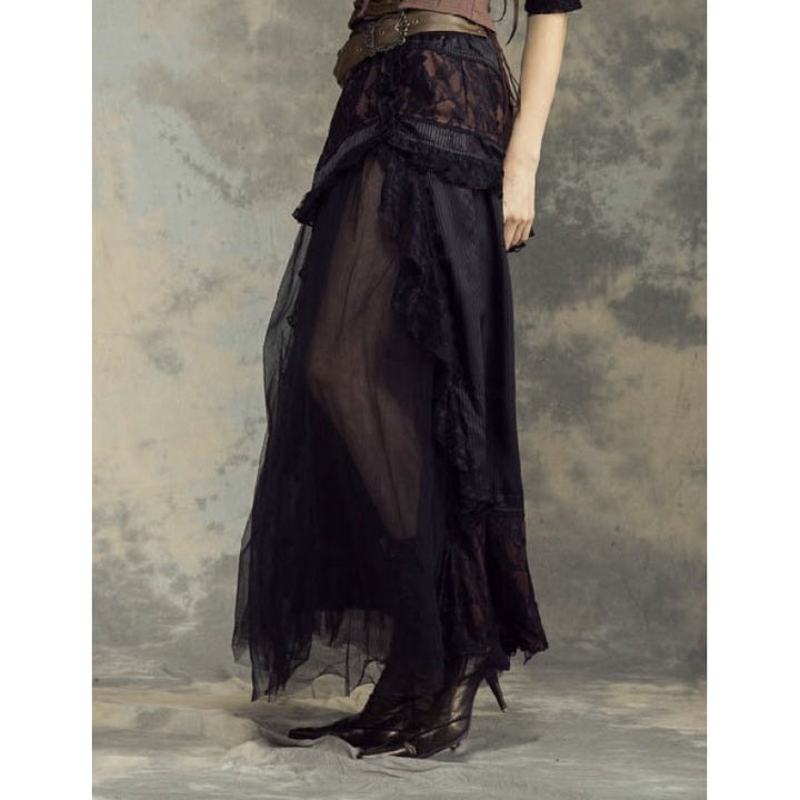 Steampunk long skirt