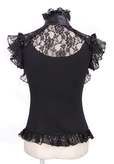 Countess Black Sleeveless Top