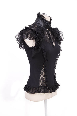 Countess Black Sleeveless Top