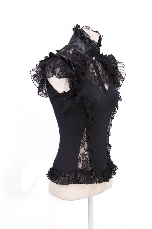 Countess Black Sleeveless Top