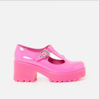 STRAWBERRY PINK PLATFORM MARY JANE SHOES