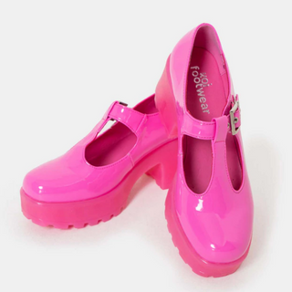 STRAWBERRY PINK PLATFORM MARY JANE SHOES