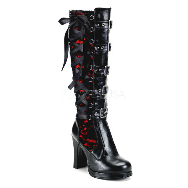 Steampunk Corset Boots | Demonia Crypto-106 – OtherWorld Fashion