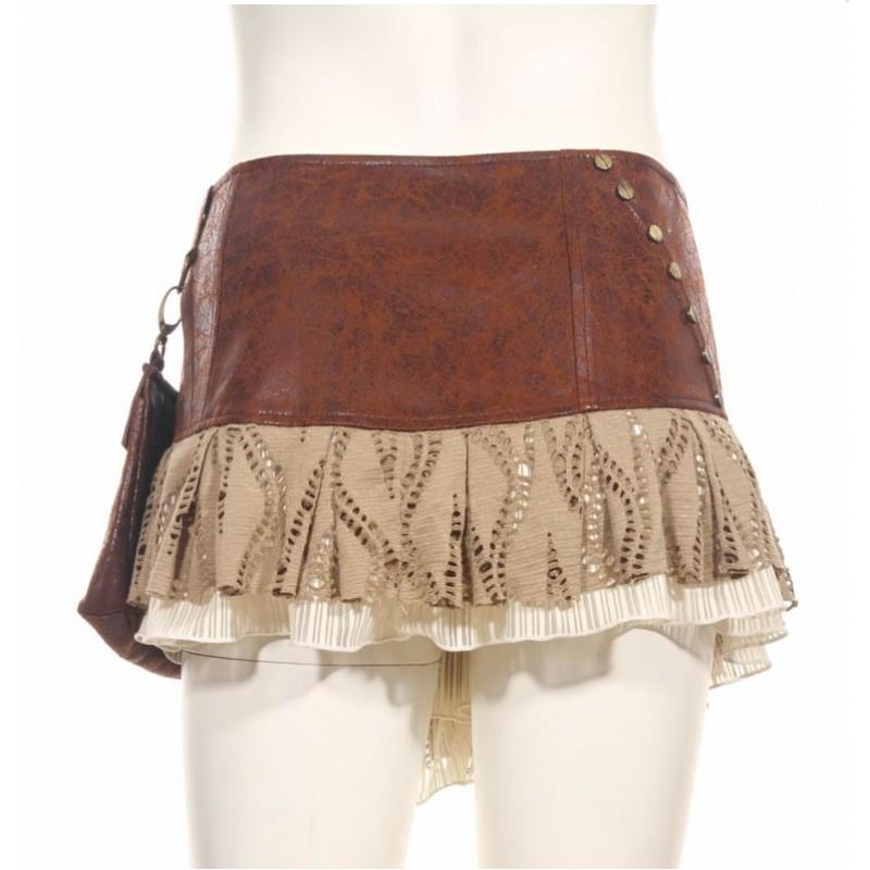 Hot and Steamy Steampunk skirt Brown