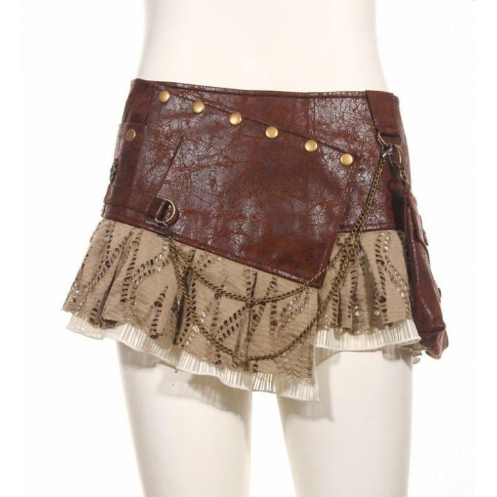 Hot and Steamy Steampunk skirt Brown