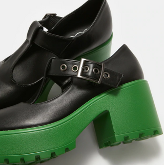 Green Platform Mary Janes