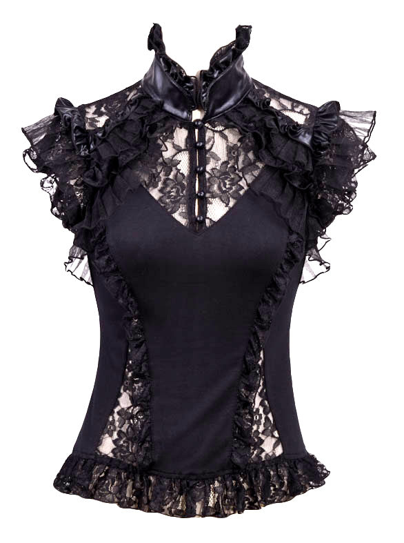 Countess Black Sleeveless Top